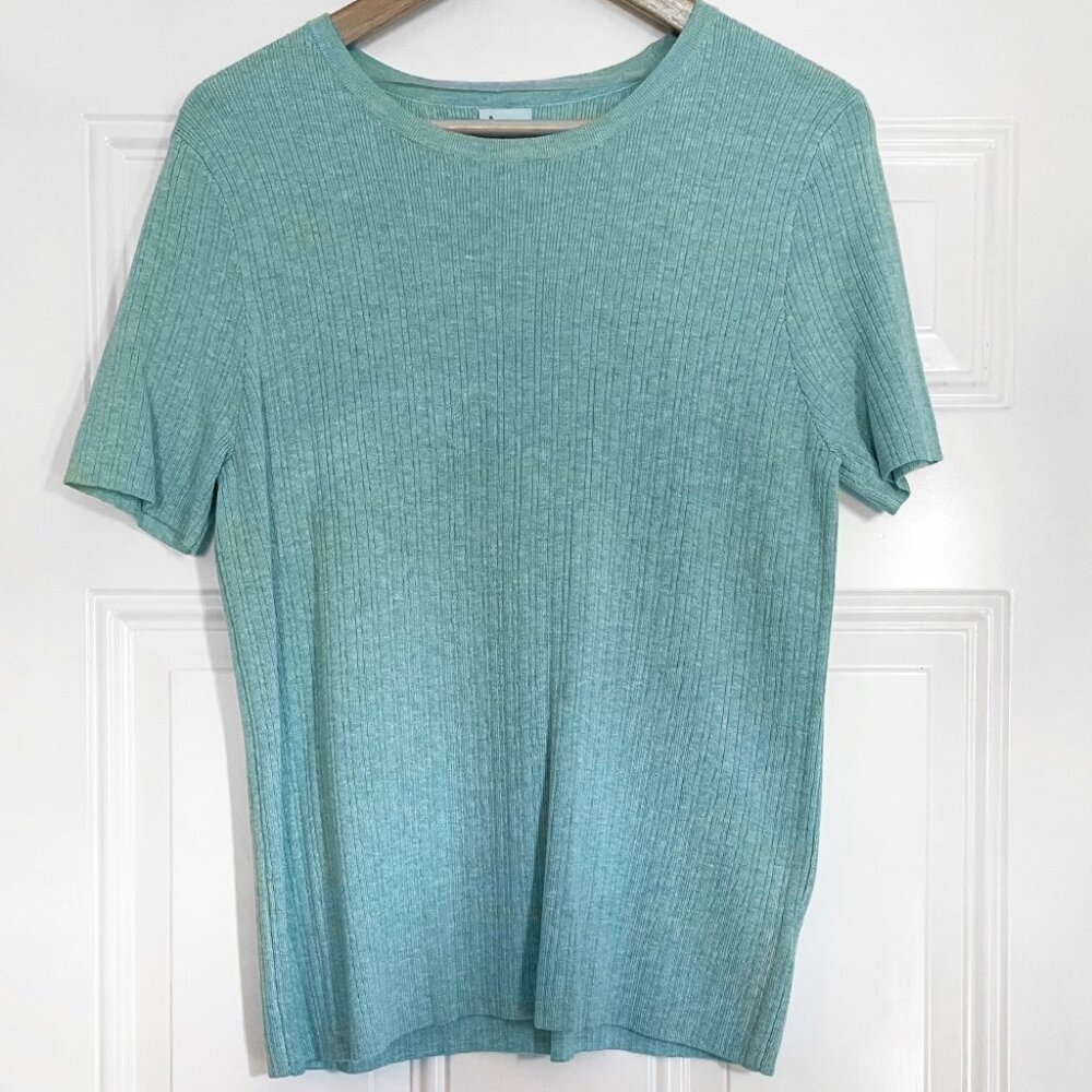 A New Day Mint Short Sleeved Sweater